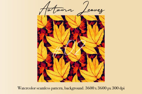 Autumn Leaves - Seamless Pattern 02: A Warm, Versatile Design for Seasonal Branding