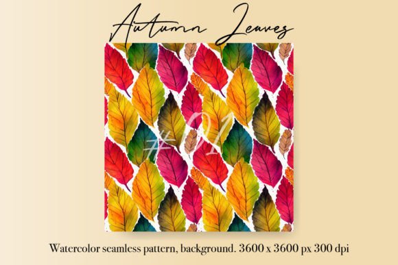 Autumn Leaves Seamless Pattern for Editorial & Web Design