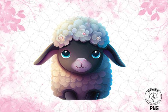 Black Sheep Baby Sublimation Watercolor: A Crafts-Inspired Design Asset for Brand Storytelling