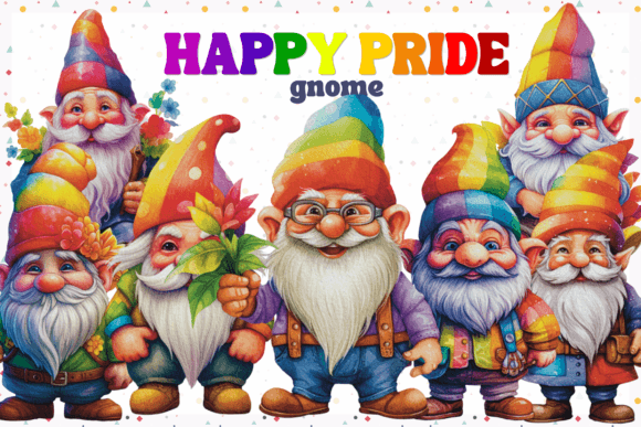 Happy PRIDE Gnome in Watercolor: Freebies for Local Brands