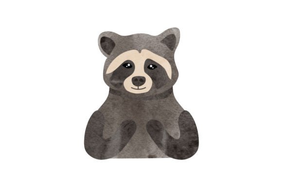 Raccoon Close Up - Watercolor: A Versatile Animal Design for Digital Sellers