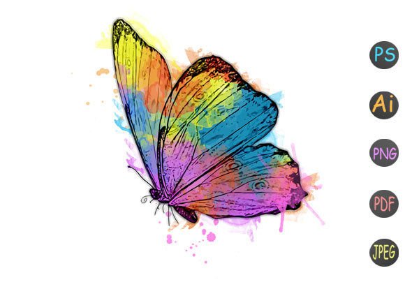 Watercolor Butterfly 8 for Print Templates Review