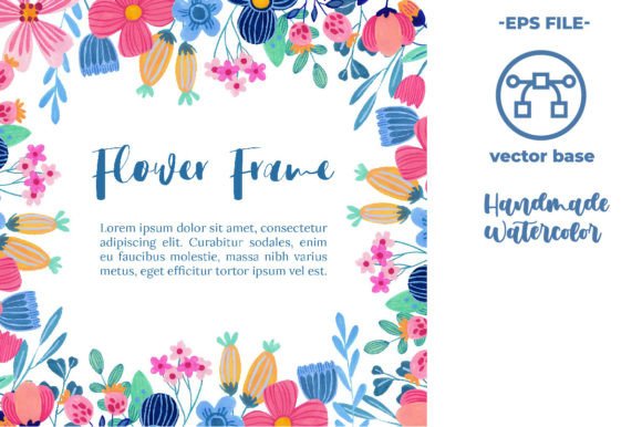 Watercolor Flower Frame Background Review for Real Embroidery Projects