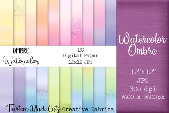 Watercolor Ombre Background Paper for Editorial Backgrounds
