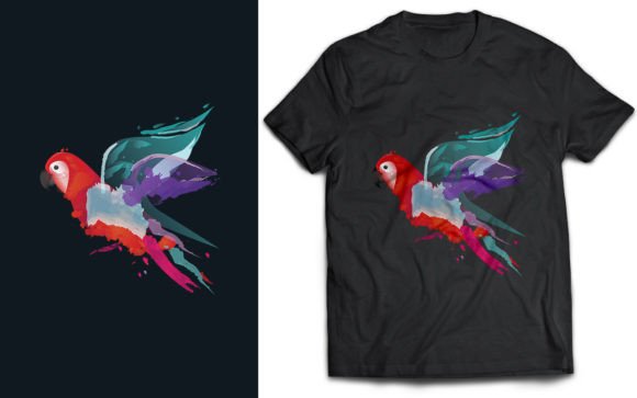 Watercolor Parrot Bird T-Shirt Designs Review